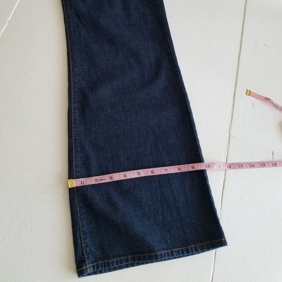 GAP Women's Low Rise Flare Dark Blue Denim Jeans  Size 12 Reg - Picture 7 of 10